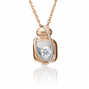 Подвеска из комбинированного золота Platina с фианитом 03-2935-00-401-1111 фото