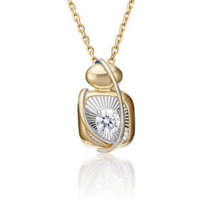 Подвеска из комбинированного золота Platina с фианитом 03-2935-00-501-1121-38 фото