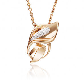 Золотая подвеска Platina с фианитом 03-2936-00-401-1110-23 фото