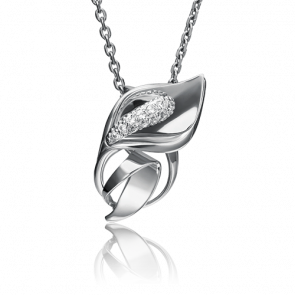 Подвеска из белого золота Platina с фианитом 03-2936-00-401-1120-23 фото