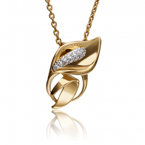 Подвеска из лимонного золота Platina с фианитом 03-2936-00-401-1130-23 фото