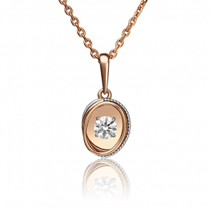 Золотая подвеска Platina с фианитом 03-2943-00-501-1110-38 фото