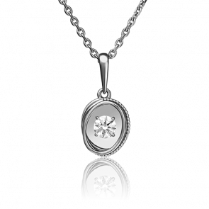 Подвеска из белого золота Platina с фианитом 03-2943-00-501-1120-38 фото