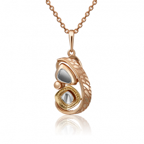 Подвеска из комбинированного золота Platina 03-2944-00-000-1140-48 фото