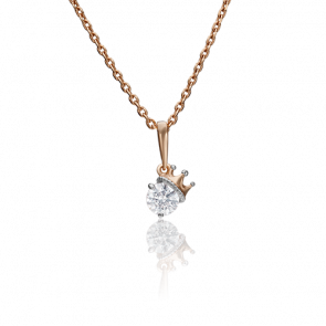 Золотая подвеска Platina с фианитом 03-2947-00-501-1110-38 фото