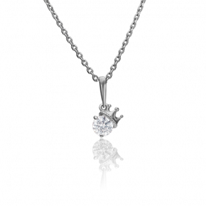 Подвеска из белого золота Platina с фианитом 03-2947-00-501-1120-38 фото