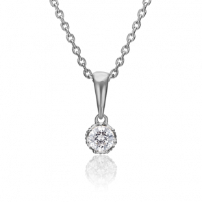 Подвеска из белого золота Platina с фианитом 03-2948-00-501-1120-38 фото