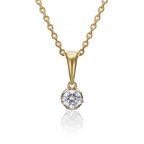 Подвеска из комбинированного золота Platina с фианитом 03-2948-00-501-1121-38 фото