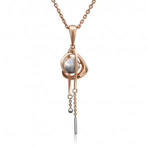Подвеска из комбинированного золота Platina 03-2955-00-000-1111-48 фото