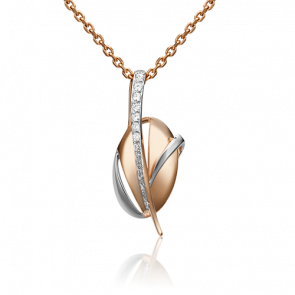 Золотая подвеска Platina с фианитом 03-2970-00-401-1110-48 фото