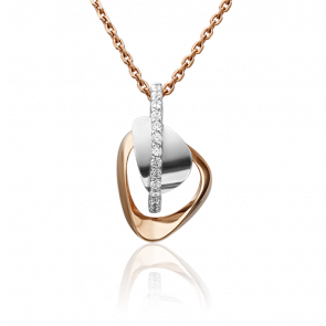 Подвеска из комбинированного золота Platina с фианитом 03-2971-00-401-1111-23 фото