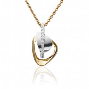 Подвеска из комбинированного золота Platina с фианитом 03-2971-00-401-1121-23 фото