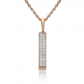 Золотая подвеска Platina с фианитом 03-2979-00-401-1110-48 фото