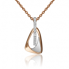 Подвеска из комбинированного золота Platina с фианитом 03-2980-00-401-1111-23 фото