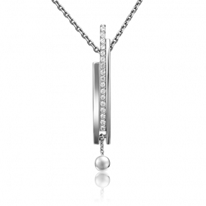 Подвеска из белого золота Platina с фианитом 03-2983-00-401-1120-24 фото