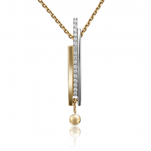 Подвеска из комбинированного золота Platina с фианитом 03-2983-00-401-1121-24 фото