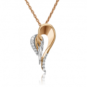 Подвеска из комбинированного золота Platina с фианитом 03-2986-00-401-1111-48 фото