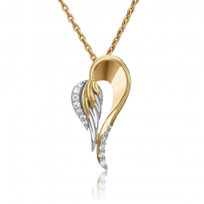 Подвеска из комбинированного золота Platina с фианитом 03-2986-00-401-1121-48 фото