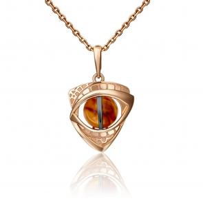 Золотая подвеска Platina с янтарём 03-2992-00-271-1110-46 фото