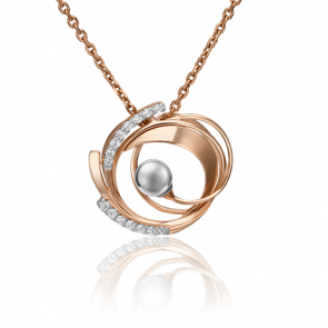 Подвеска из комбинированного золота Platina с фианитом 03-2993-00-401-1111-03 фото