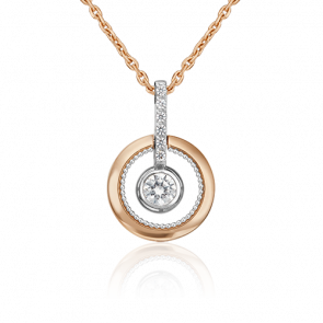 Подвеска-трансформер из комбинированного золота Platina с фианитом 03-3007-00-501-1111-38 фото