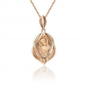 Подвеска-иконка из комбинированного золота Божией Матери Семистрельная Platina 03-3013-00-000-1111-42 фото