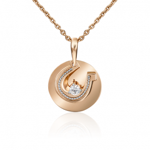 Золотая подвеска Символ года Platina с фианитом 03-3016-00-401-1111-48 фото