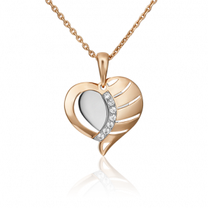 Подвеска из комбинированного золота Platina с фианитом 03-3020-00-401-1111-48 фото