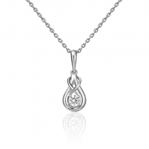 Подвеска из белого золота Platina с фианитом 03-3037-00-501-1120-38 фото