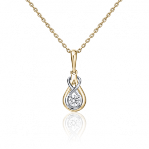 Подвеска из комбинированного золота Platina с фианитом 03-3037-00-501-1121-38 фото