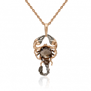 Золотая подвеска Platina с кварцем 03-3049-00-202-1110-46 фото