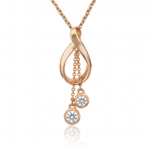 Золотая подвеска Platina с фианитом 03-3058-00-401-1110 фото