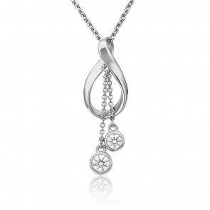 Подвеска из белого золота Platina с фианитом 03-3058-00-501-1120-38 фото