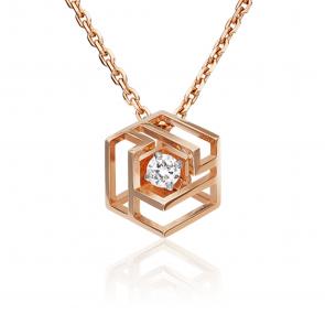 Золотая подвеска Platina с фианитом 03-3059-00-401-1110-66 фото