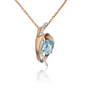 Золотая подвеска Platina с топазом 03-3061-00-201-1110-57 фото