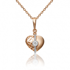 Подвеска из комбинированного золота Platina с фианитом 03-3062-00-401-1111-48 фото