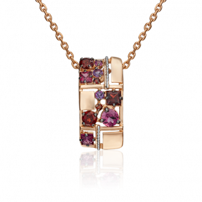 Подвеска из комбинированного золота Platina с аметистом и гранатом 03-3064-00-257-1111-57 фото