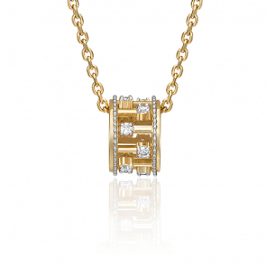 Подвеска-шарм из комбинированного золота Platina с фианитом 03-3066-00-401-1121-65 фото