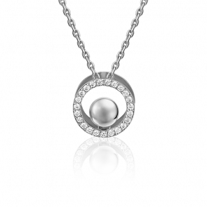 Подвеска из белого золота Platina с фианитом 03-3067-00-401-1120-65 фото