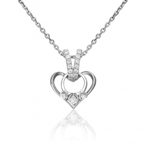 Подвеска из белого золота Platina с фианитом 03-3068-00-501-1120-38 фото