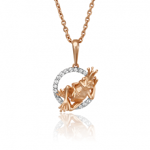 Золотая подвеска Platina с фианитом 03-3070-00-401-1110-03 фото