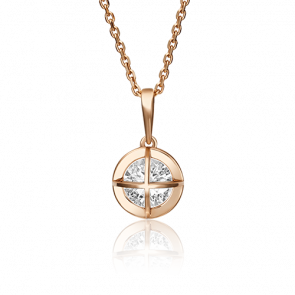 Золотая подвеска Platina с фианитом 03-3073-00-501-1110-67 фото