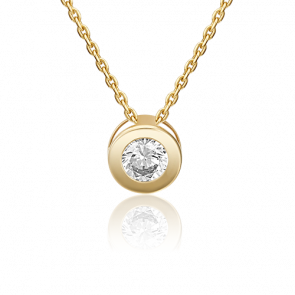 Золотая подвеска Platina с фианитом 03-3074-00-401-1130 фото