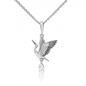 Подвеска из белого золота Platina с фианитом 03-3079-00-401-1120-03 фото