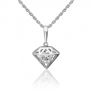 Подвеска из белого золота Platina с фианитом 03-3080-00-401-1120 фото