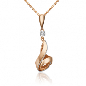 Подвеска из комбинированного золота Platina с фианитом 03-3088-00-501-1111-38 фото