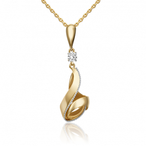 Подвеска из комбинированного золота Platina с фианитом 03-3088-00-501-1121-38 фото