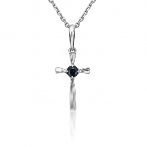 Подвеска из платины Platina с сапфиром 03-3091-00-102-2100-30 фото