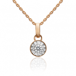 Подвеска из комбинированного золота Platina с бриллиантом 03-3094-00-101-1111-30 фото