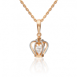 Подвеска из комбинированного золота Platina с фианитом 03-3103-00-401-1111 фото